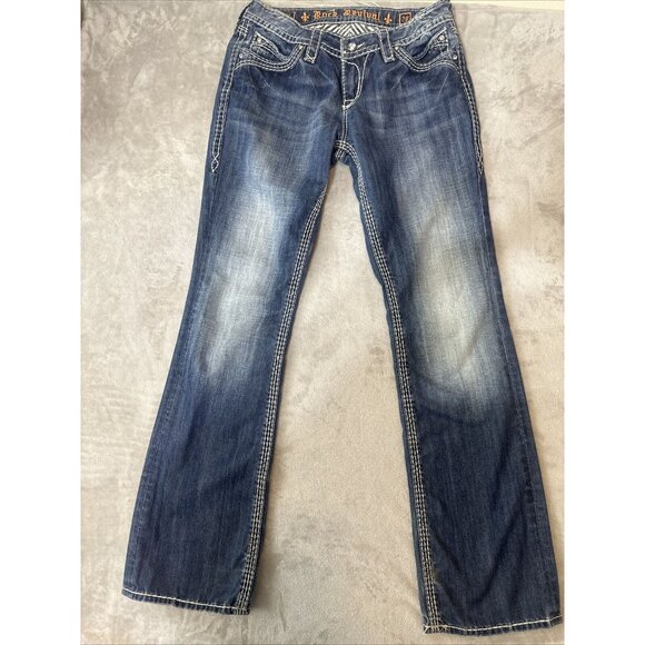 Women’s Rock Revival Elaina Easy Boot Jeans 28 - Picture 4 of 11